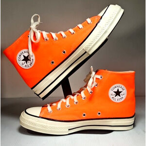 Converse All Star Chuck Taylor 70 Hi High Top Sneakers Bright Orange Us mens 9